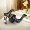 image:imageProbrico Interior Door Handle Lever Chrome Door Handles Passage Door Lever Handle Closet Door Handle Polished Chrome Interior Keyless Door Handle for Hallway Closet Wave Style Reversible 6 PackOil Rubbed Bronze