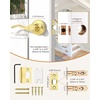 image:imageProbrico Interior Door Handle Lever Chrome Door Handles Passage Door Lever Handle Closet Door Handle Polished Chrome Interior Keyless Door Handle for Hallway Closet Wave Style Reversible 6 PackPolished Brass