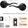 image:imageProbrico Interior Door Handle Lever Chrome Door Handles Passage Door Lever Handle Closet Door Handle Polished Chrome Interior Keyless Door Handle for Hallway Closet Wave Style Reversible 6 PackBlack