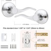 image:imageProbrico Interior Door Handle Lever Chrome Door Handles Passage Door Lever Handle Closet Door Handle Polished Chrome Interior Keyless Door Handle for Hallway Closet Wave Style Reversible 6 PackPolished Chrome