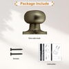 image:imageProbrico Interior Hallway Door Knobs for Hall or Closet Flat Ball Black Passage Door KnobsAntique Brass
