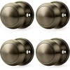 image:imageProbrico Interior Hallway Door Knobs for Hall or Closet Flat Ball Black Passage Door KnobsAntique Brass