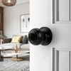 image:imageProbrico Interior Hallway Door Knobs for Hall or Closet Flat Ball Black Passage Door KnobsBlack