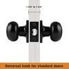 image:imageProbrico Interior Hallway Door Knobs for Hall or Closet Flat Ball Black Passage Door KnobsBlack