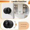 image:imageProbrico Interior Hallway Door Knobs for Hall or Closet Flat Ball Black Passage Door KnobsBlack