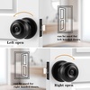 image:imageProbrico Interior Hallway Door Knobs for Hall or Closet Flat Ball Black Passage Door KnobsBlack
