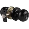 image:imageProbrico Interior Hallway Door Knobs for Hall or Closet Flat Ball Black Passage Door KnobsBlack