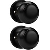 image:imageProbrico Interior Hallway Door Knobs for Hall or Closet Flat Ball Black Passage Door KnobsBlack