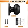 image:imageProbrico Interior Hallway Door Knobs for Hall or Closet Flat Ball Black Passage Door KnobsBlack