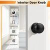 image:imageProbrico Interior Hallway Door Knobs for Hall or Closet Flat Ball Black Passage Door KnobsBlack