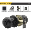 image:imageProbrico Interior Hallway Door Knobs for Hall or Closet Flat Ball Black Passage Door KnobsBlack