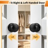 image:imageProbrico Interior Hallway Door Knobs for Hall or Closet Flat Ball Black Passage Door KnobsBlack