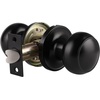 image:imageProbrico Interior Hallway Door Knobs for Hall or Closet Flat Ball Black Passage Door KnobsBlack