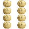 image:imageProbrico Interior Hallway Door Knobs for Hall or Closet Flat Ball Black Passage Door KnobsBrushed Brass
