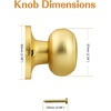 image:imageProbrico Interior Hallway Door Knobs for Hall or Closet Flat Ball Black Passage Door KnobsBrushed Brass