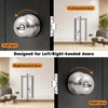 image:imageProbrico Interior Hallway Door Knobs for Hall or Closet Flat Ball Black Passage Door KnobsBrushed Nickel