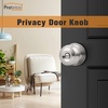 image:imageProbrico Interior Hallway Door Knobs for Hall or Closet Flat Ball Black Passage Door KnobsBrushed Nickel
