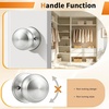 image:imageProbrico Interior Hallway Door Knobs for Hall or Closet Flat Ball Black Passage Door KnobsBrushed Nickel