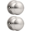 image:imageProbrico Interior Hallway Door Knobs for Hall or Closet Flat Ball Black Passage Door KnobsBrushed Nickel