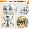 image:imageProbrico Interior Hallway Door Knobs for Hall or Closet Flat Ball Black Passage Door KnobsBrushed Nickel