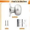 image:imageProbrico Interior Hallway Door Knobs for Hall or Closet Flat Ball Black Passage Door KnobsBrushed Nickel