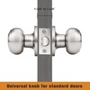 image:imageProbrico Interior Hallway Door Knobs for Hall or Closet Flat Ball Black Passage Door KnobsBrushed Nickel