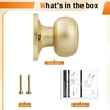 image:imageProbrico Interior Hallway Door Knobs for Hall or Closet Flat Ball Black Passage Door KnobsGold