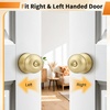 image:imageProbrico Interior Hallway Door Knobs for Hall or Closet Flat Ball Black Passage Door KnobsGold