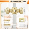 image:imageProbrico Interior Hallway Door Knobs for Hall or Closet Flat Ball Black Passage Door KnobsGold