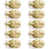 image:imageProbrico Interior Hallway Door Knobs for Hall or Closet Flat Ball Black Passage Door KnobsGold