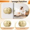 image:imageProbrico Interior Hallway Door Knobs for Hall or Closet Flat Ball Black Passage Door KnobsGold