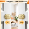 image:imageProbrico Interior Hallway Door Knobs for Hall or Closet Flat Ball Black Passage Door KnobsGold