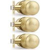 image:imageProbrico Interior Hallway Door Knobs for Hall or Closet Flat Ball Black Passage Door KnobsGold