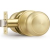 image:imageProbrico Interior Hallway Door Knobs for Hall or Closet Flat Ball Black Passage Door KnobsGold