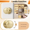 image:imageProbrico Interior Hallway Door Knobs for Hall or Closet Flat Ball Black Passage Door KnobsGold