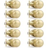 image:imageProbrico Interior Hallway Door Knobs for Hall or Closet Flat Ball Black Passage Door KnobsGold