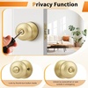 image:imageProbrico Interior Hallway Door Knobs for Hall or Closet Flat Ball Black Passage Door KnobsGold