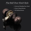 image:imageProbrico Interior Hallway Door Knobs for Hall or Closet Flat Ball Black Passage Door KnobsOil Rubbed Bronze