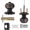 image:imageProbrico Interior Hallway Door Knobs for Hall or Closet Flat Ball Black Passage Door KnobsOil Rubbed Bronze
