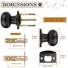 image:imageProbrico Interior Hallway Door Knobs for Hall or Closet Flat Ball Black Passage Door KnobsOil Rubbed Bronze