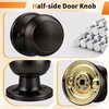 image:imageProbrico Interior Hallway Door Knobs for Hall or Closet Flat Ball Black Passage Door KnobsOil Rubbed Bronze