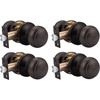 image:imageProbrico Interior Hallway Door Knobs for Hall or Closet Flat Ball Black Passage Door KnobsOil Rubbed Bronze