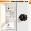 image:imageProbrico Interior Hallway Door Knobs for Hall or Closet Flat Ball Black Passage Door KnobsOil Rubbed Bronze