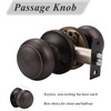 image:imageProbrico Interior Hallway Door Knobs for Hall or Closet Flat Ball Black Passage Door KnobsOil Rubbed Bronze