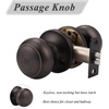image:imageProbrico Interior Hallway Door Knobs for Hall or Closet Flat Ball Black Passage Door KnobsOil Rubbed Bronze