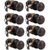 image:imageProbrico Interior Hallway Door Knobs for Hall or Closet Flat Ball Black Passage Door KnobsOil Rubbed Bronze