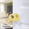 image:imageProbrico Interior Hallway Door Knobs for Hall or Closet Flat Ball Black Passage Door KnobsPolished Brass
