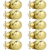 image:imageProbrico Interior Hallway Door Knobs for Hall or Closet Flat Ball Black Passage Door KnobsPolished Brass
