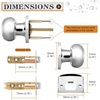 image:imageProbrico Interior Hallway Door Knobs for Hall or Closet Flat Ball Black Passage Door KnobsPolished Chrome