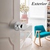 image:imageProbrico Interior Hallway Door Knobs for Hall or Closet Flat Ball Black Passage Door KnobsPolished Chrome